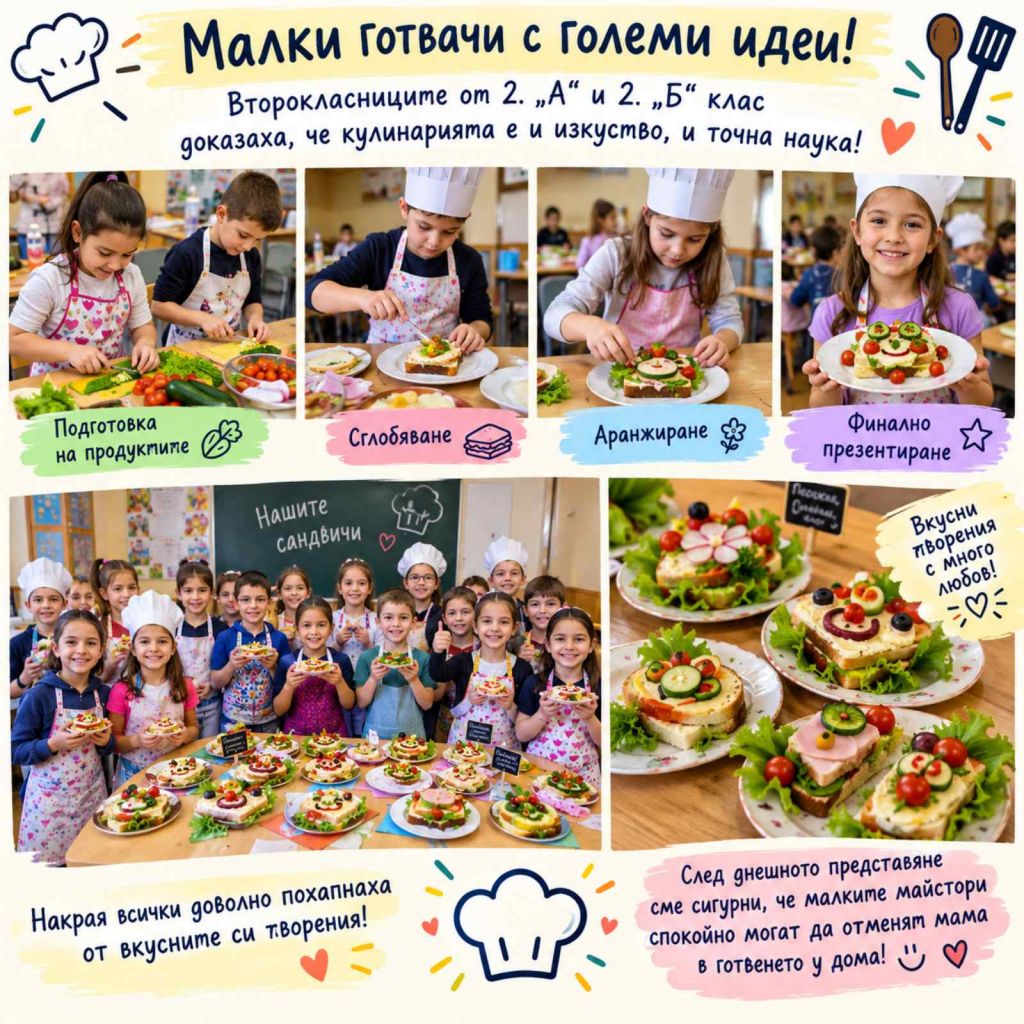 Малки шеф--готвачи - голяма снимка